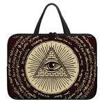 Eye of Providence Symbol Print Laptop Sleeve With Handle