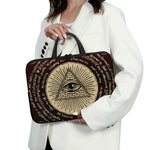 Eye of Providence Symbol Print Laptop Sleeve With Handle