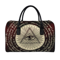 Eye of Providence Symbol Print Leather Duffel Bag