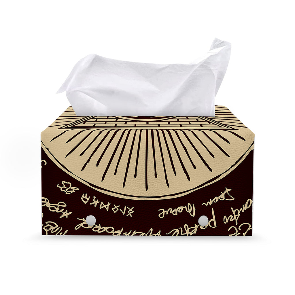 Eye of Providence Symbol Print Leather Tissue Box Cover