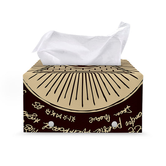 Eye of Providence Symbol Print Leather Tissue Box Cover
