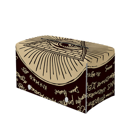 Eye of Providence Symbol Print Leather Tissue Box Cover