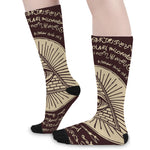 Eye of Providence Symbol Print Long Socks