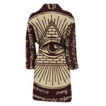 Eye of Providence Symbol Print Men's Bathrobe