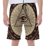 Eye of Providence Symbol Print Men's Beach Shorts