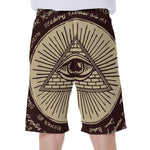 Eye of Providence Symbol Print Men's Beach Shorts