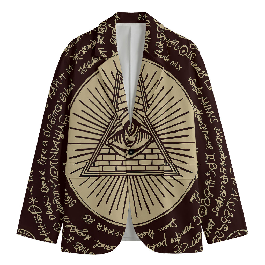 Eye of Providence Symbol Print Men's Blazer