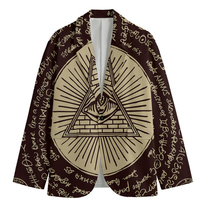 Eye of Providence Symbol Print Men's Blazer