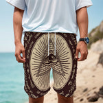 Eye of Providence Symbol Print Men's Cargo Shorts