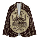 Eye of Providence Symbol Print Men's Cotton Blazer