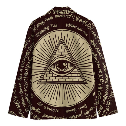 Eye of Providence Symbol Print Men's Cotton Blazer