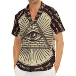 Eye of Providence Symbol Print Men's Deep V-Neck Shirt