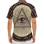 Eye of Providence Symbol Print Men's Deep V-Neck Shirt