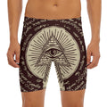 Eye of Providence Symbol Print Men's Long Boxer Briefs
