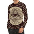 Eye of Providence Symbol Print Men's Long Sleeve Rash Guard