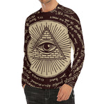 Eye of Providence Symbol Print Men's Long Sleeve Rash Guard