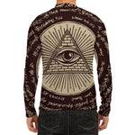 Eye of Providence Symbol Print Men's Long Sleeve Rash Guard