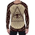 Eye of Providence Symbol Print Men's Long Sleeve T-Shirt