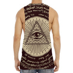 Eye of Providence Symbol Print Men's Muscle Tank Top