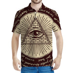 Eye of Providence Symbol Print Men's Polo Shirt