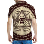Eye of Providence Symbol Print Men's Polo Shirt