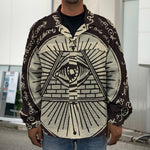 Eye of Providence Symbol Print Men's Shirt Jacket