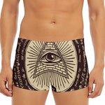 Eye of Providence Symbol Print Men's Short Boxer Briefs