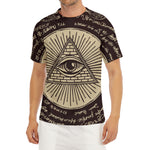 Eye of Providence Symbol Print Men's Short Sleeve Rash Guard