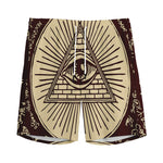 Eye of Providence Symbol Print Men's Sports Shorts