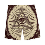 Eye of Providence Symbol Print Men's Sports Shorts