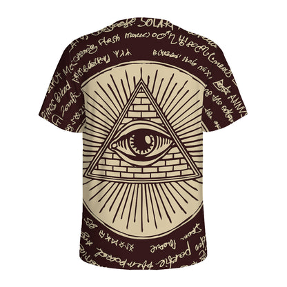 Eye of Providence Symbol Print Men's Sports T-Shirt