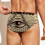 Eye of Providence Symbol Print Men's Swim Briefs