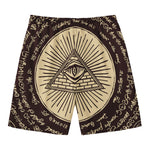 Eye of Providence Symbol Print Men's Swim Trunks