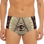 Eye of Providence Symbol Print Men's Triangle Swim Briefs