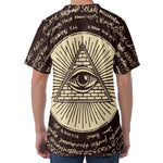 Eye of Providence Symbol Print Men's Velvet T-Shirt