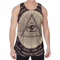 Eye of Providence Symbol Print Men's Velvet Tank Top