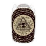 Eye of Providence Symbol Print Mesh Laundry Hamper