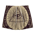 Eye of Providence Symbol Print Mesh Shorts
