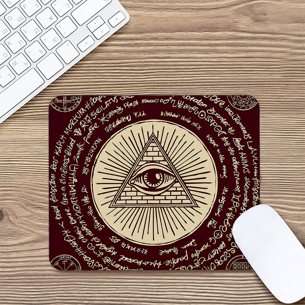Eye of Providence Symbol Print Mouse Pad