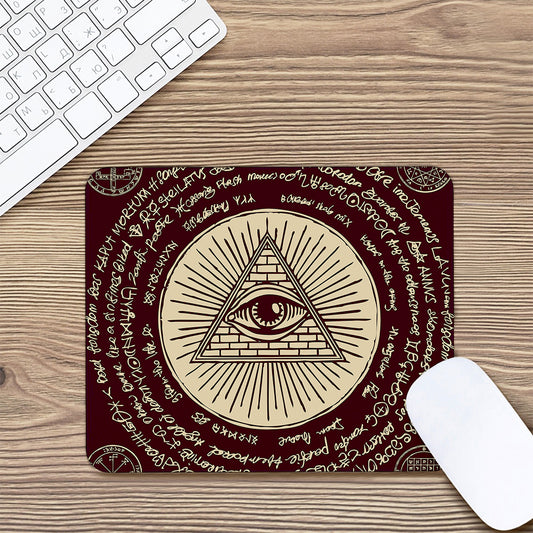 Eye of Providence Symbol Print Mouse Pad