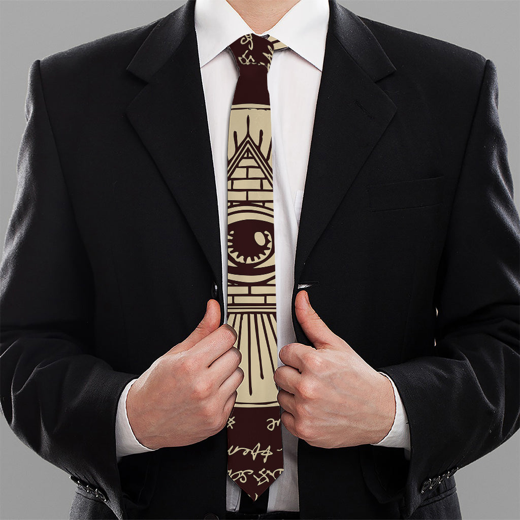 Eye of Providence Symbol Print Necktie