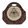 Eye of Providence Symbol Print Neoprene Lunch Bag