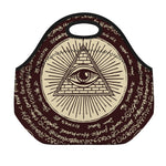 Eye of Providence Symbol Print Neoprene Lunch Bag