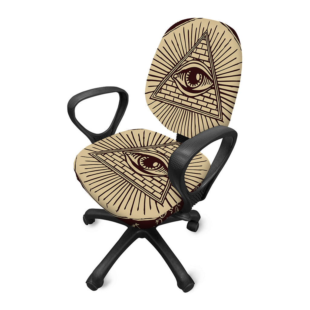 Eye of Providence Symbol Print Office Chair Cover