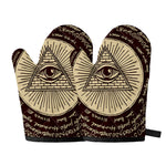 Eye of Providence Symbol Print Oven Mitts