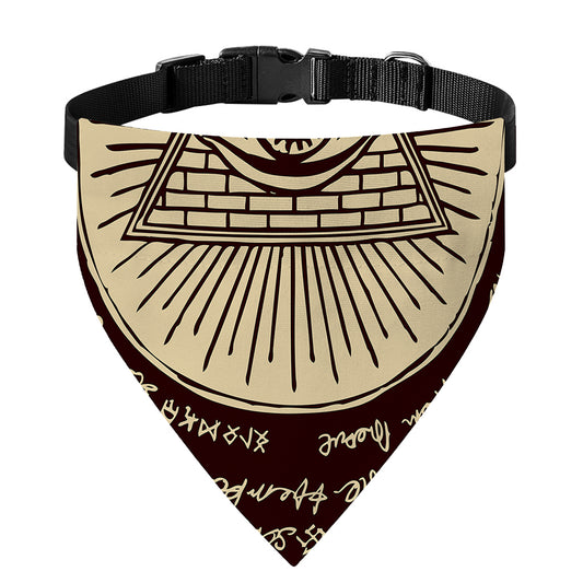 Eye of Providence Symbol Print Over The Collar Dog Bandana