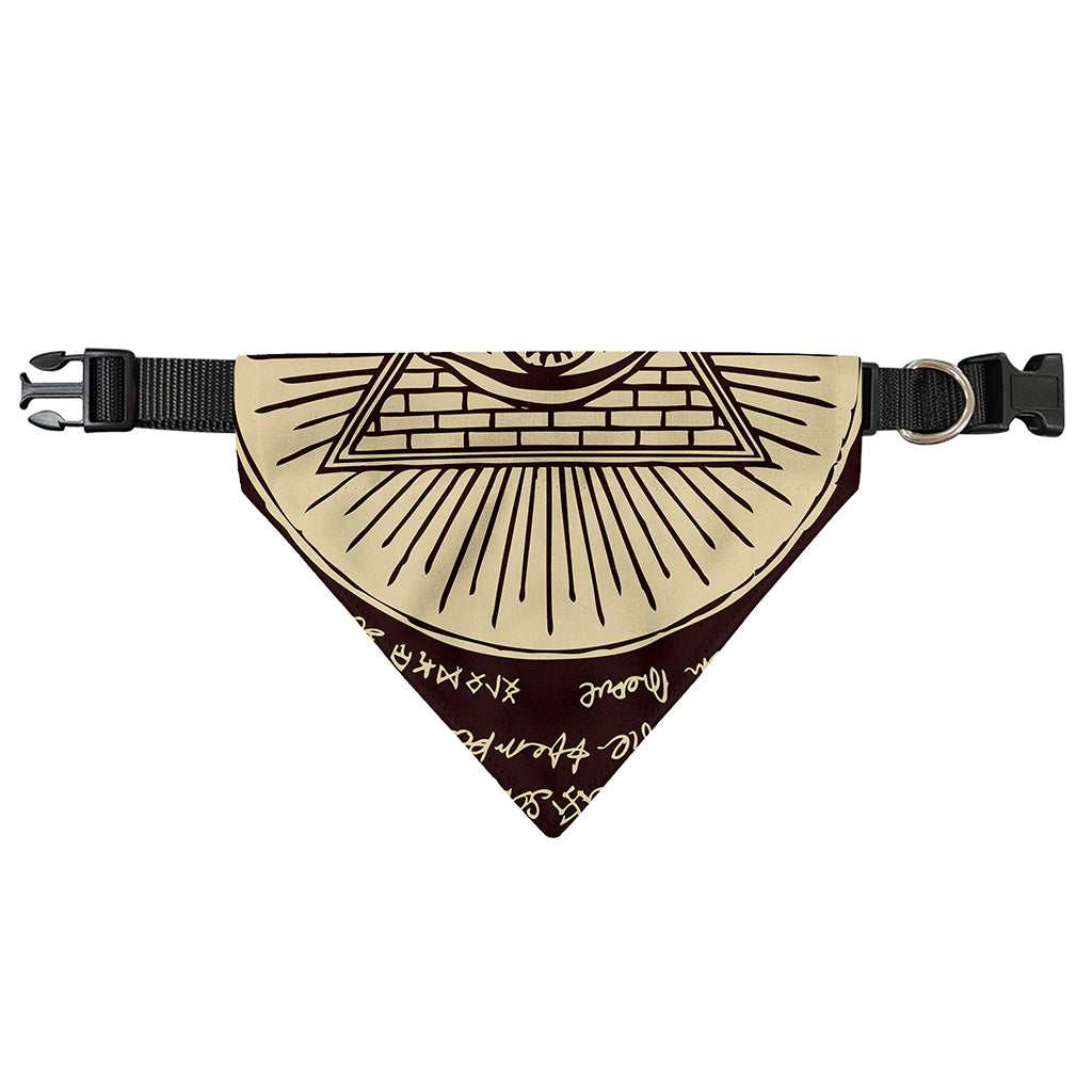 Eye of Providence Symbol Print Over The Collar Dog Bandana