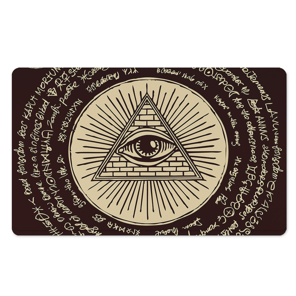 Eye of Providence Symbol Print Polyester Doormat