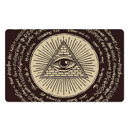 Eye of Providence Symbol Print Polyester Doormat
