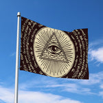 Eye of Providence Symbol Print Polyester Flag